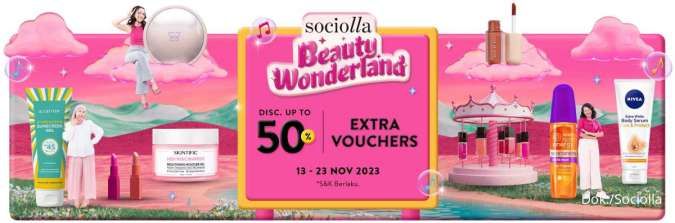 Promo Sociolla Beauty Wonderland Diskon hingga 50%, Berlaku 13-23 November 2023