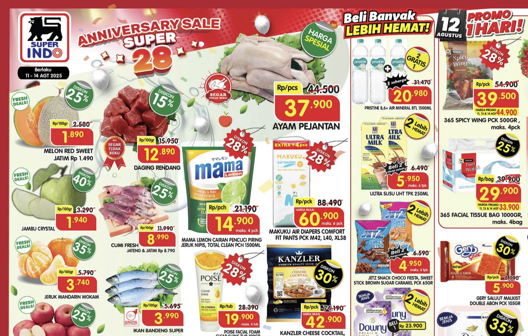 Promo Superindo Weekday Periode 11-14 Agustus 2025