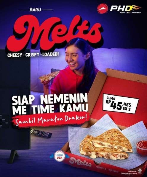 Promo Pizza Hut Melts Harga Rp 45.000-an Dapat 2 di Bulan Oktober 2023