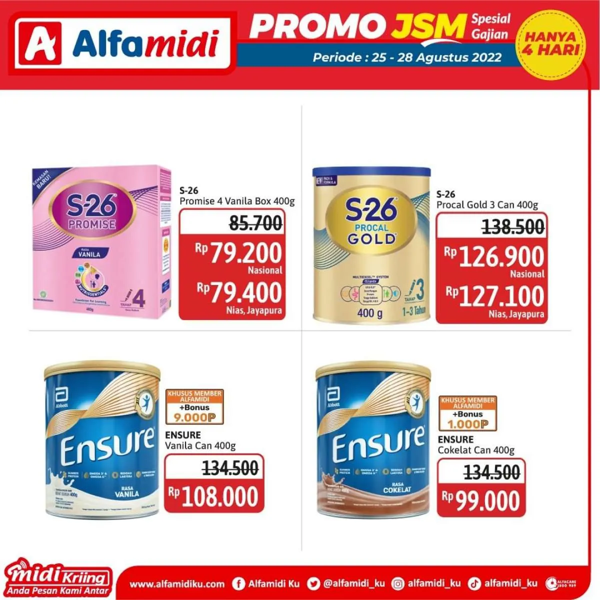 Katalog Promo JSM Alfamidi Spesial Gajian Periode 25-28 Agustus 2022