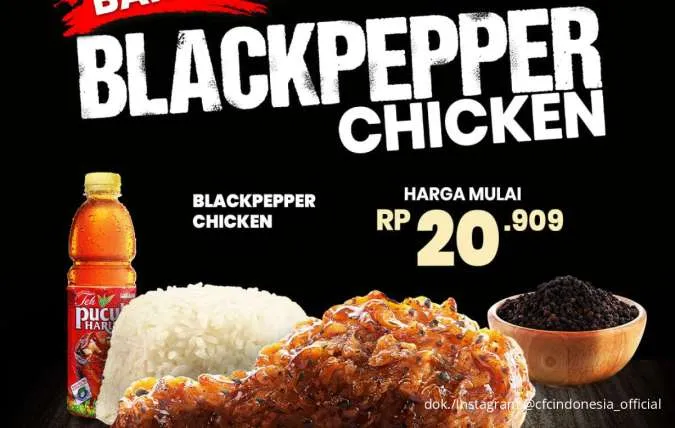 New! Promo CFC Blackpepper Chicken dengan Sensasi Pedas Nikmat Mulai Rp 20.000-an