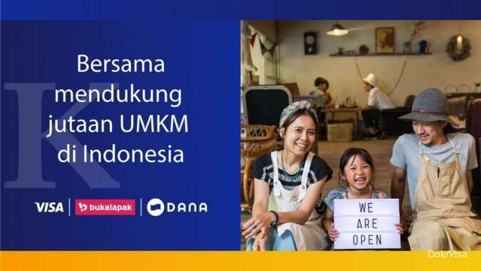Kolaborasi Visa dan DANA dalam kampanye mendukung UMKM migrasi ke online