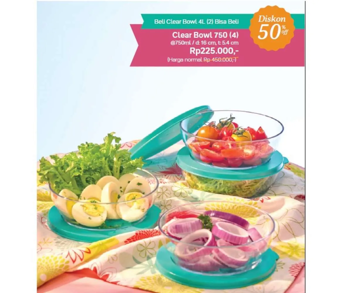 Daftar lengkap perabotan diskon 30%-50% di katalog promo promo Tupperware Juni 2021