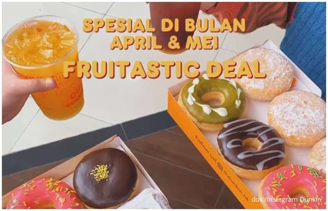 Promo Dunkin Fruitastic Deal, Sensasi Paket Minuman Segar dan Donut Harga Spesial