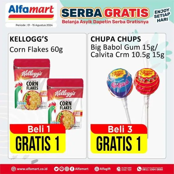 Promo Alfamart Serba Gratis Periode 1-15 Agustus 2024