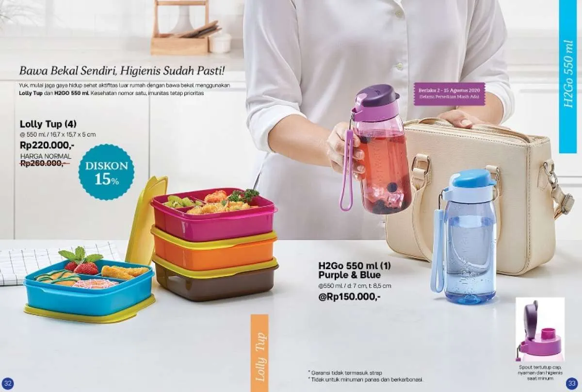 Tupperware promo Agustus 2020 spesial kotak bekal makanan, ada diskon 15%