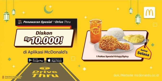 Promo McD Khusus Drive Thru Tiap Selasa, Beli PaNas Spesial Diskon Rp 10.000