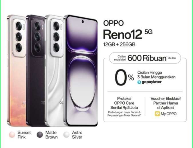 Resmi Dirilis! Ini Spesifikasi & Harga HP OPPO Reno12 5G Indonesia