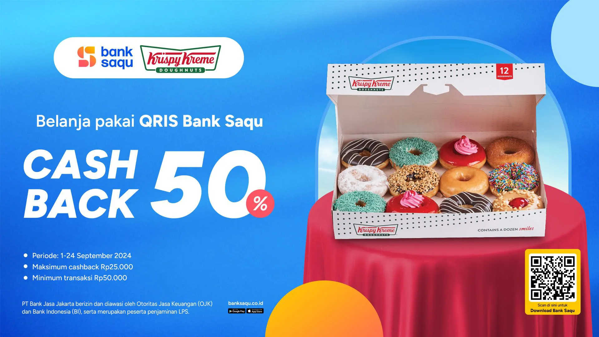 Promo krispy kreme x bank saqu