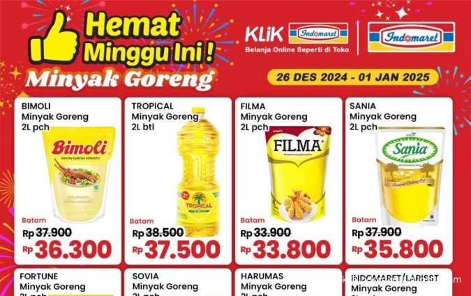 Promo Minyak Goreng Superindo Weekend Berakhir Hari Ini, Harga Hemat di Indomaret