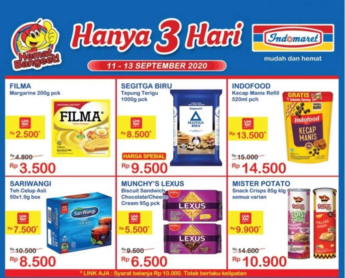 Promo JSM Indomaret Hanya 3 Hari, 11-13 September 2020, diskonan lagi!