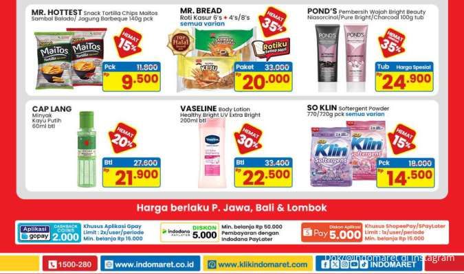 Promo Indomaret Weekend Terbaru Juni 2025, So Klin dan Pond's Hemat Sampai 35%