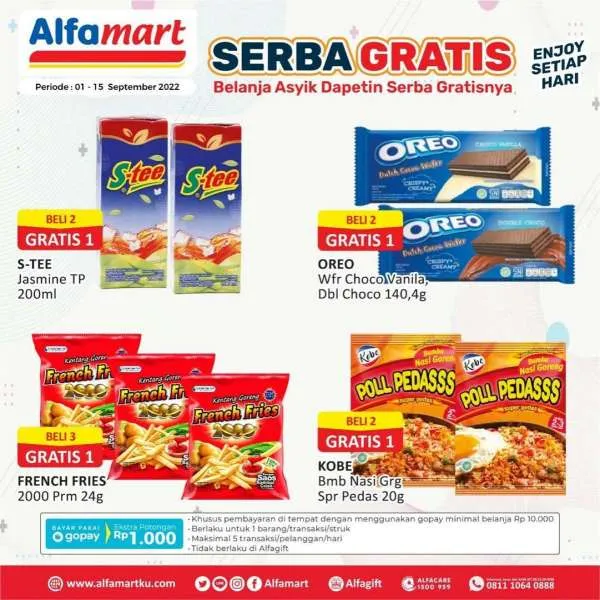 Promo Alfamart Serba Gratis Periode 1-15 September 2022