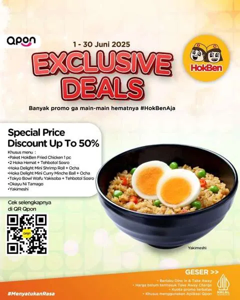 Promo HokBen Exclusive Deals dengan QPon