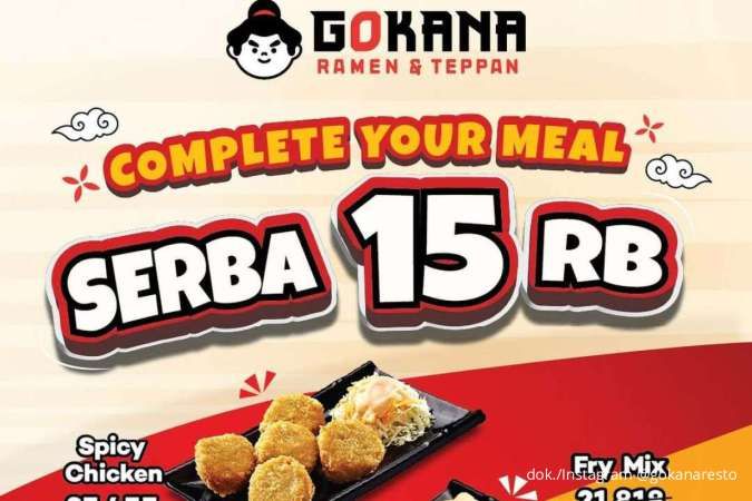 Promo Gokana Periode 16-30 Juni 2025, Ragam Side Dish Favorit Cuma Rp 15.000