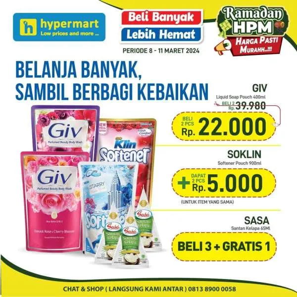 Promo Hypermart Beli Banyak Lebih Hemat Periode 8-11 Maret 2024