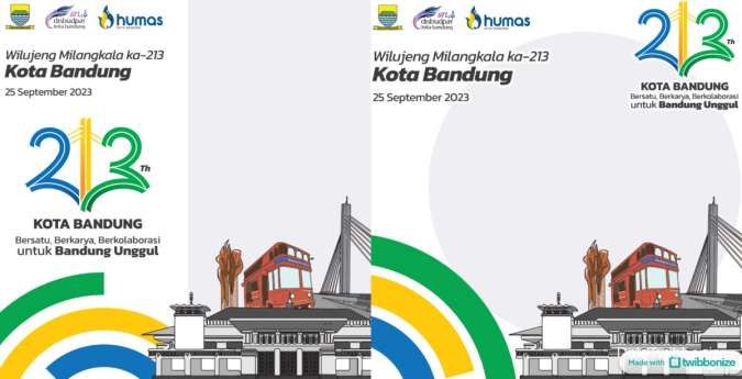 45 Twibbon Hari Jadi Kota Bandung, Rayakan HUT ke-213 Tahun dan Bagikan Fotonya