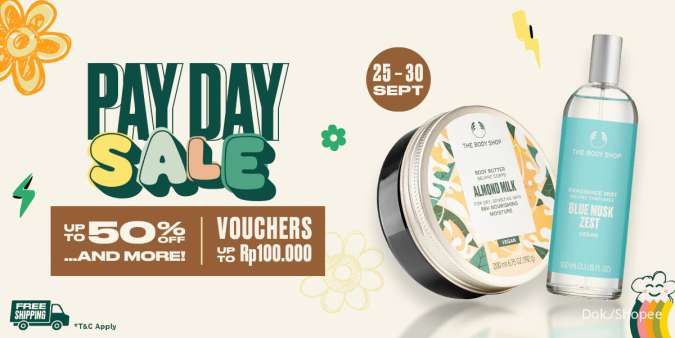 Promo The Body Shop Payday Sale 25-30 September 2024, Body Wash-Concealer Diskon 50%