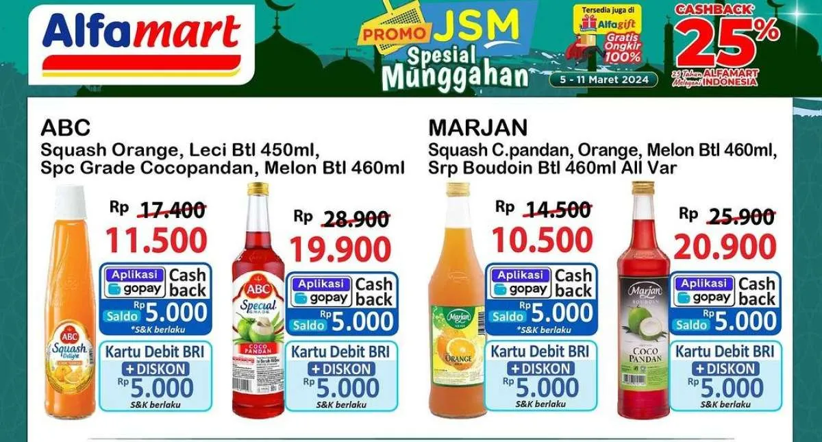 Promo Alfamart Spesial Munggahan Berakhir Hari Ini 11 Maret 2024, Sirup Rp 10.500