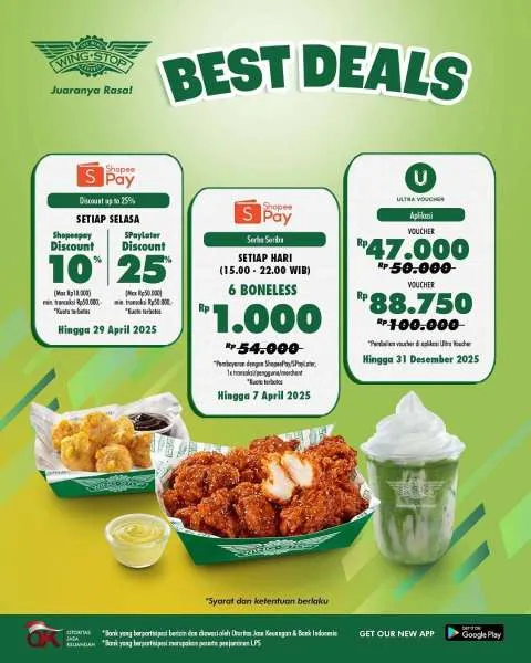 Promo Wingstop Best Deals Shopee Pay