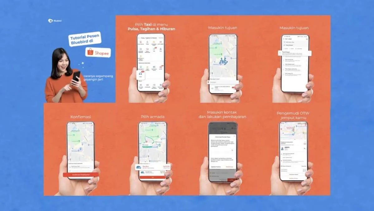 Pesan Taksi Blue Bird Bisa di Aplikasi Shopee, Dapat Cashback Hingga 90%