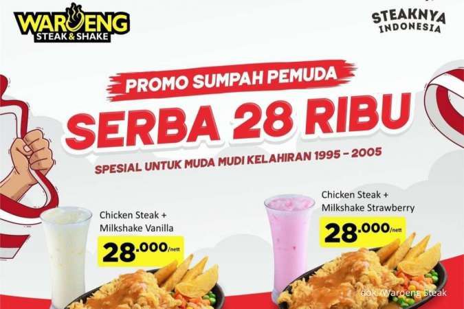 Promo Waroeng Steak Spesial Sumpah Pemuda Serba Rp 28.000 Berlaku 28-30 Oktober 2022