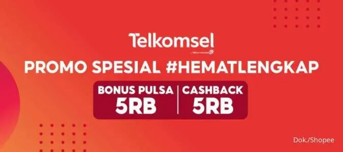 Promo Telkomsel di Shopee, Beli Paket Data Bonus Pulsa Plus Cashback!