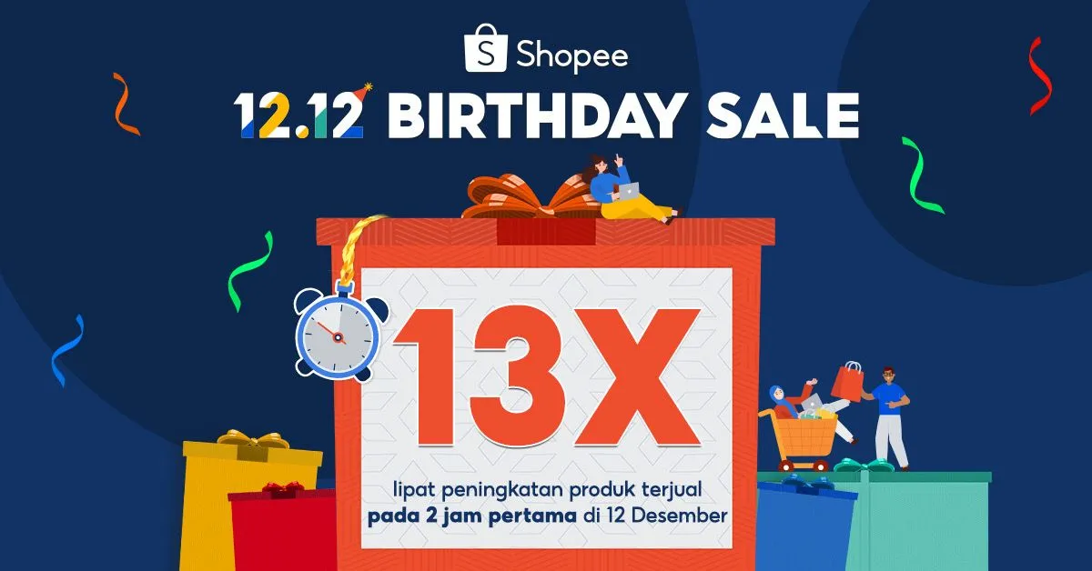 Penjualan Shopee Meningkat 13 kali lipat pada Saat Harblonas 12.12 
