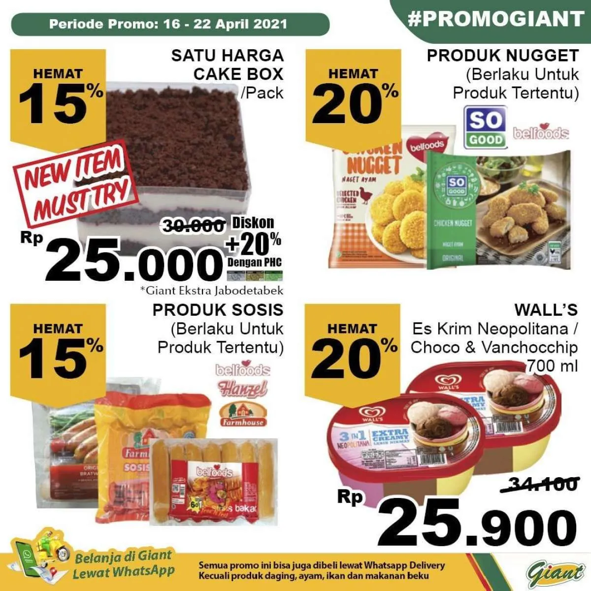 Promo Giant weekday 19 April 2021, ada diskonan produk sehari-hari hingga 35%!