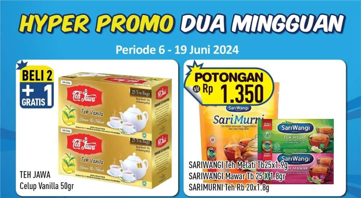 Es Krim-Teh Celup Beli 2 Gratis 1, Cek Promo Hypermart Dua Mingguan 6-19 Juni 2024