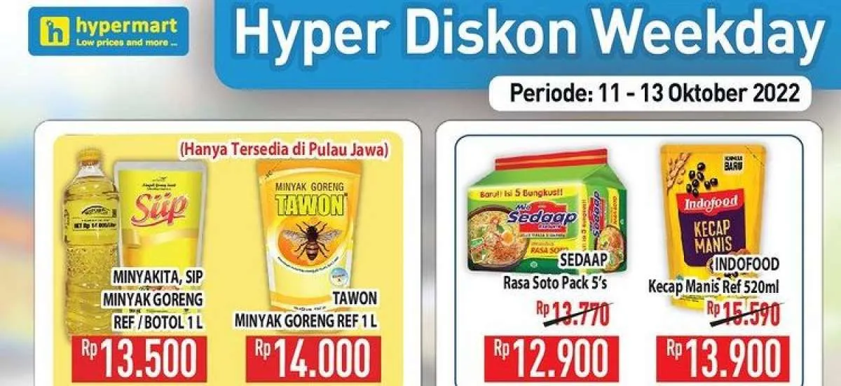 Promo Hypermart 12 Oktober 2022, Minyak Goreng dan Mie Instan Lebih Hemat
