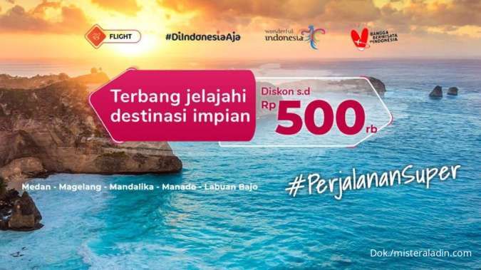 Promo Mister Aladin Selama Juni 2023, Diskon Tiket Pesawat hingga Rp 500.000