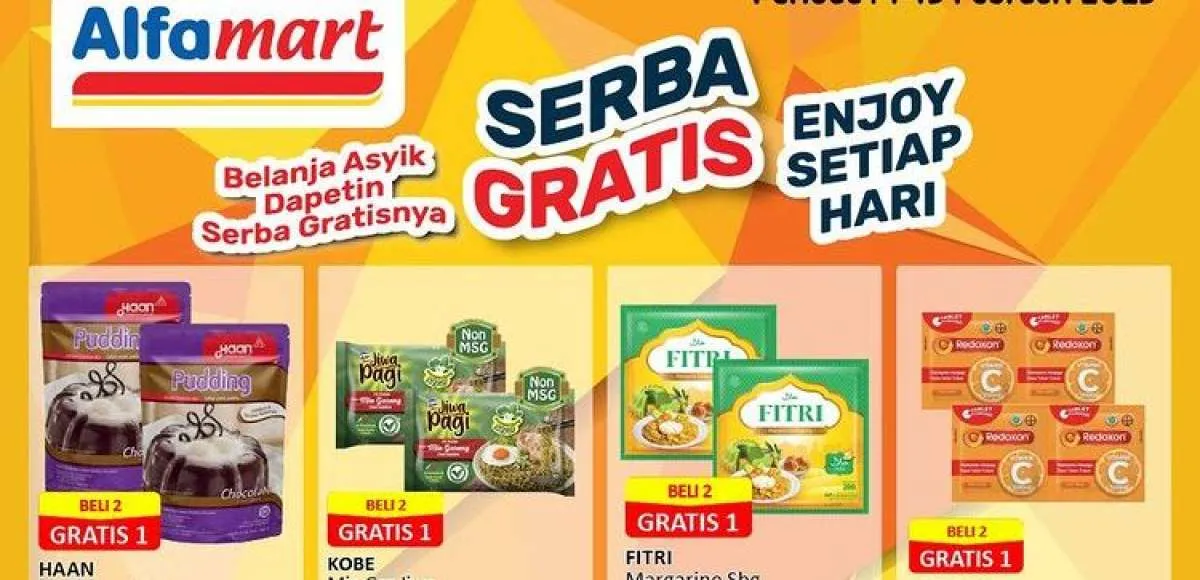 Promo Serba Gratis hingga Beli 1 Gratis 1 di Katalog Promo Alfamart 15 Februari 2023