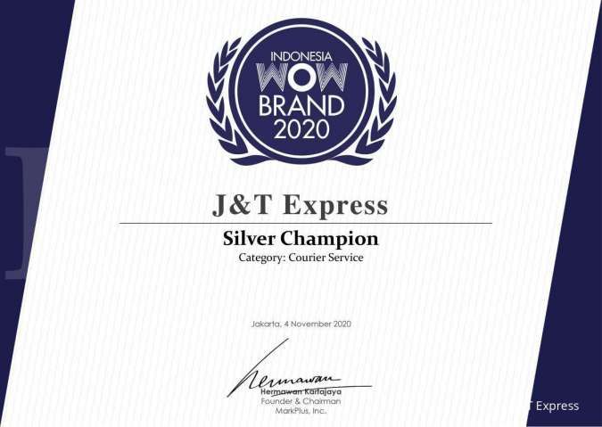 Optimalkan Layanan di Tahun Kelima, J&T Express Menerima Apresiasi Pada Wow Brand Award 2020