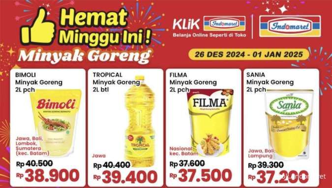 Promo Indomaret Minyak Murah 26 Desember 2024-1 Januari 2025, Ada Ekstra Diskon 10%