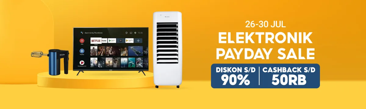 Promo Shopee Elektronik Payday Sale, Cashback 50 Ribu Hingga Diskon 90%