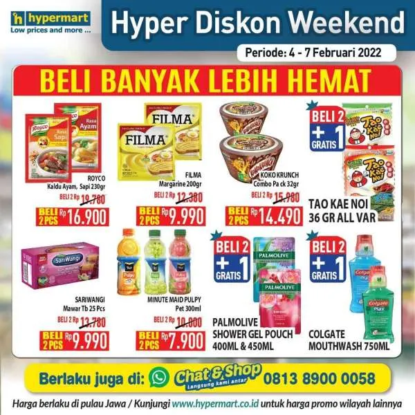 Promo Hypermart Hyper Diskon Weekend Periode 4-7 Februari 2022