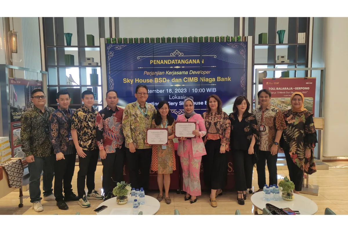 Risland Indonesia dan CIMB Niaga Jalin Kemitraan Pemasaran KPA Sky House BSD+