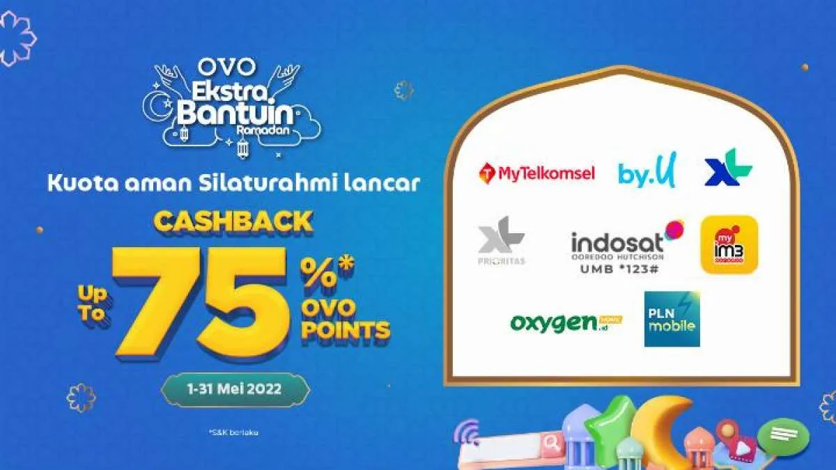  Promo OVO Pulsa dan Tagihan Mei 2022, Tersedia Banyak Cashback!