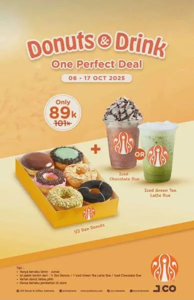 Promo JCO Donuts & Drinks 6-17 Oktober 2025