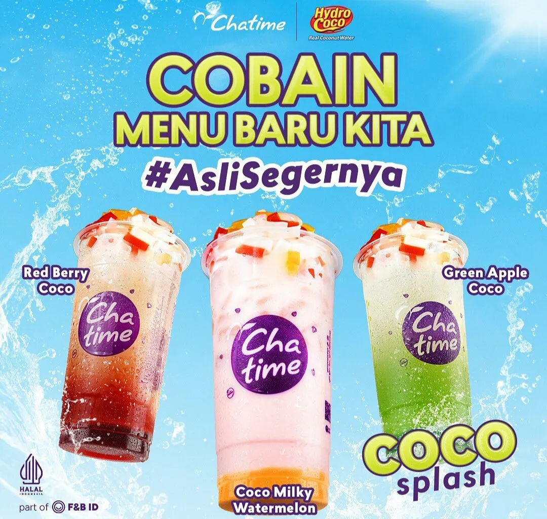 Promo chatime x hydro coco: menu baru coco splash