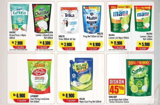 Promo Alfamart Home Care 16-31 Agustus 2025, Mama Lemon-Rinso Diskon hingga 45%