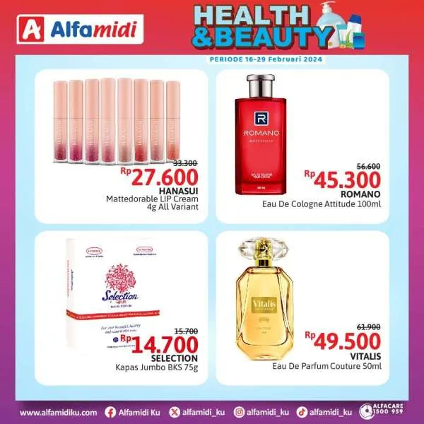 Promo Alfamidi Health & Beauty Periode 16-29 Februari 2024