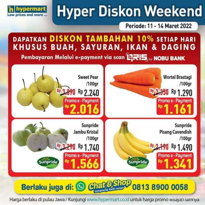 Promo JSM Hypermart Hyper Diskon Weekend Mulai 11-14 Maret 2022.