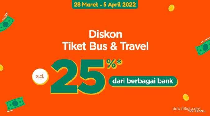 Promo PegiPegi s.d 5 April, Diskon Tiket Bus & Travel s.d 25% dari Berbagai Bank