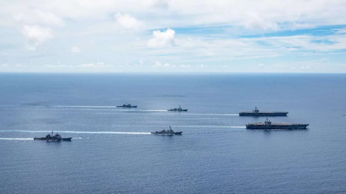 Laut China Selatan Panas Lagi, 2 Kelompok Serang Kapal Induk AS Gelar Latihan Tempur