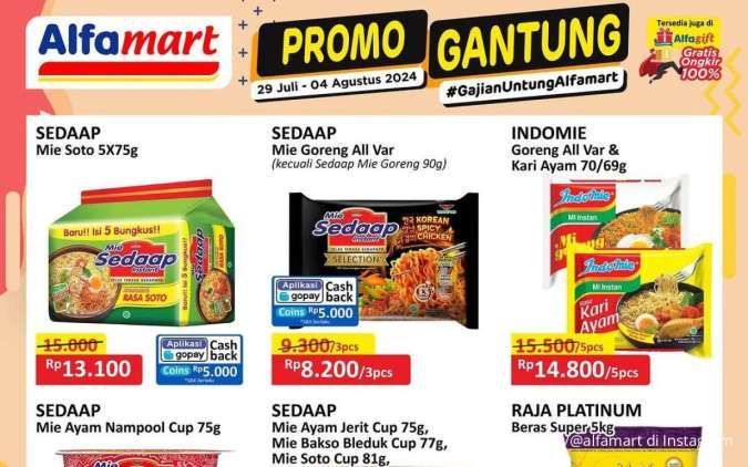 Promo JSM Alfamart 2-4 Agustus 2024, Promo Alfamart Gantung Harga Mulai Rp 4.800