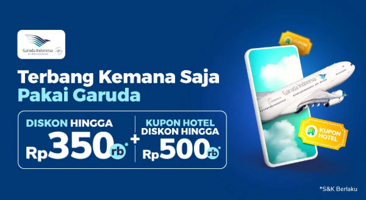 Pesan Tiket Pesawat Garuda Indonesia di Tokopedia, Banyak Keuntungan Menanti Anda!