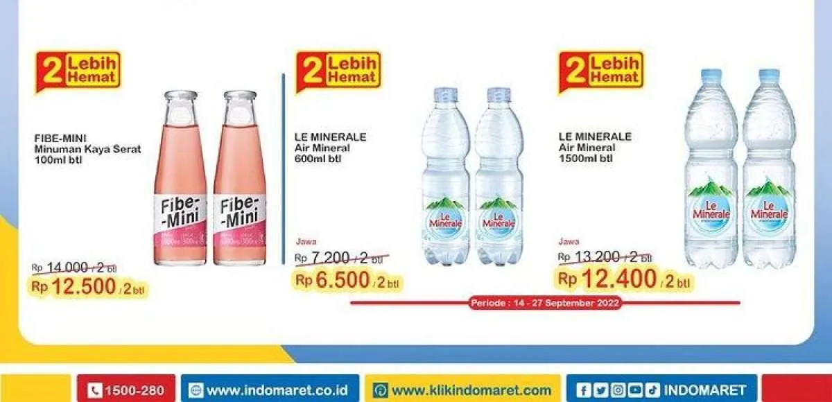 Promo Indomaret Super Hemat 19 September 2022, Beli 2 Lebih Hemat