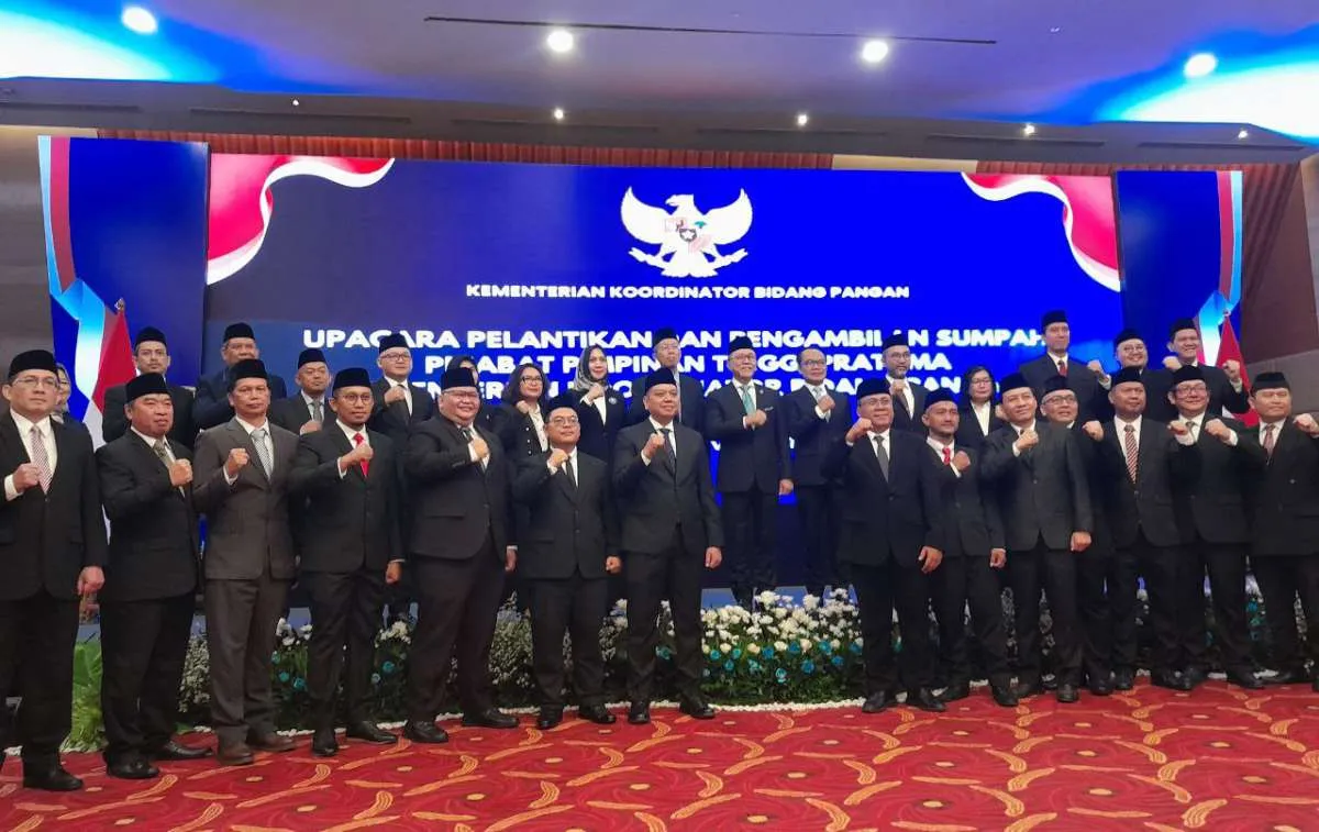 Lantik 29 Pejabat Baru, Menko Pangan: Swasembada Pangan Harus Tercapai Tahun 2028